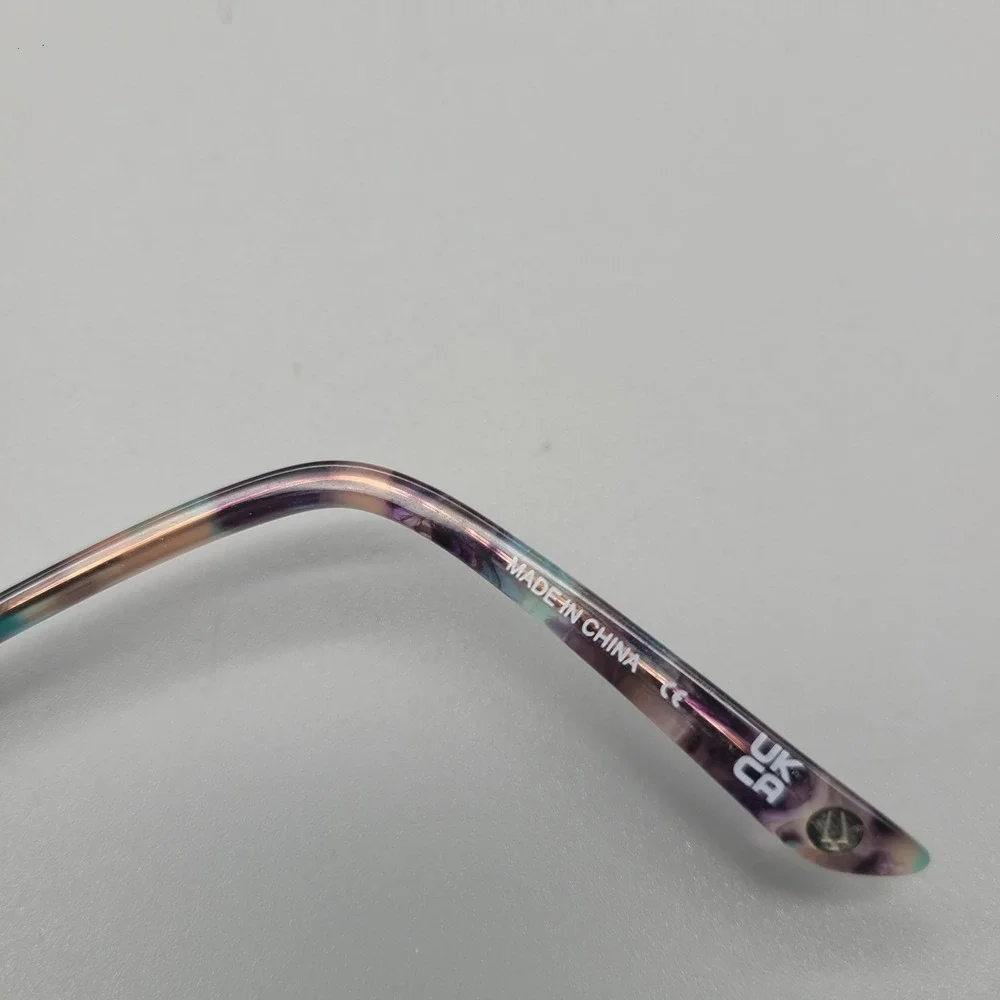 Bulova Bremerton Blue Multi Rose Gold Crystal Eyeglasses Frames 51-18-140
